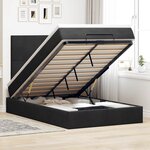 vidaXL Cadre de lit ottoman avec matelas noir 120x200 cm velours
