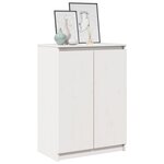 vidaXL Buffet Blanc 60x36x84 cm Bois de pin massif