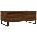 vidaXL Table basse Chêne marron 90x50x36 5 cm Bois d'ingénierie