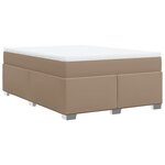 vidaXL Sommier à lattes de lit avec matelas Cappuccino 160x200 cm
