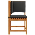 vidaXL Fauteuil de jardin d'angle avec coussins en bois d'acacia
