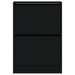 vidaXL Armoire à chaussures noir 60x21x87 5 cm bois d'ingénierie