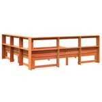 vidaXL Lit bibliothèque sans matelas cire marron 180x200 cm pin massif