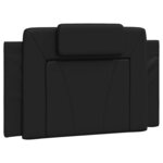 vidaXL Lit avec matelas noir 90x190 cm similicuir