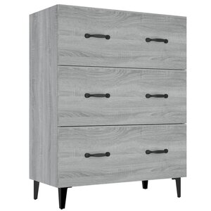 vidaXL Buffet sonoma gris 69 5x34x90 cm bois d'ingénierie