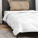 vidaXL Duvet avec Oreiller Autre 2 Pièces Blanc 155 x 220 cm Microfibre