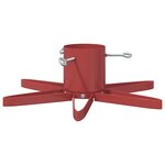 vidaXL Pied de Sapin de Noël 1.73 Rouge 49 x 49 x 15 5 cm Acier