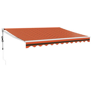 vidaXL Auvent rétractable automatique orange et marron 3 5x2 5 m