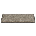 vidaXL Tapis d'escalier autocollants 15 Pièces 65x21x4 cm Gris et beige