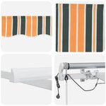 vidaXL Auvent Rétractable Vert et jaune 500 × 300 cm Tissu et Métal
