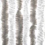 vidaXL Rideau anti-mouches gris clair et blanc 90x200 cm chenille