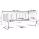 vidaXL Lit de jour Marron miel 90x200 cm Bois de pin massif