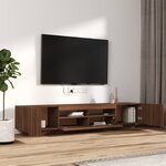 vidaXL Ensemble de meubles TV avec lumières LED 2 Pièces Chêne marron