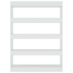 vidaXL Bibliothèque/Séparateur de pièce Blanc brillant 100x30x135 cm