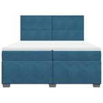 vidaXL Sommier à lattes de lit et matelas Bleu 200x200 cm velours