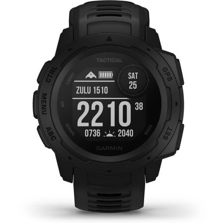 Garmin Instinct Tactical Edition - Montre GPS robuste avec fonctions tactiques - Noire