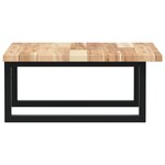 vidaXL Étagère de vasque murale acier et bois massif d'acacia