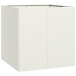 vidaXL Jardinière blanc 80x80x80 cm acier