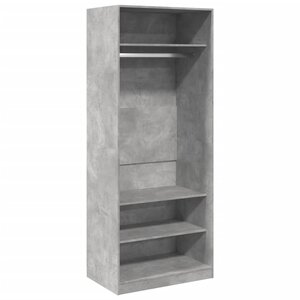 vidaXL Garde-robe gris béton 80x50x200 cm bois d'ingénierie