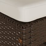 vidaXL Tabourets de bar jardin coussins lot de 6 marron résine tressée