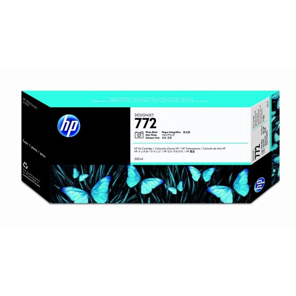 Cartouche jet d'encre n°772 noir hp (300 ml) pour imprimante jet d'encre hp