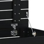 vidaXL Panier à linge noir 88 5x44x66 cm bois massif de pin