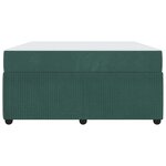 vidaXL Cadre de lit avec matelas Vert foncé 160 x 200 cm tissu