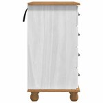 vidaXL Bureau ASKIM Blanc 95 x 40 x 75 cm Bois massif en pin