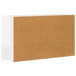 vidaXL Buffet Blanc brillant 100 x 35 x 59 cm Bois d'ingénierie