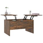 vidaXL Table basse chêne fumé 80x50x42 5 cm bois d'ingénierie