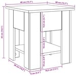 vidaXL Table basse chêne artisanal 40x40x42 cm bois d'ingénierie