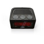 CALIBER HCG014 - Radio réveil avec tuner FM digital et grand écran led - Alarme buzzer - USB - 10 stations préprogrammés - Noir