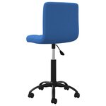 vidaXL Chaise pivotante de bureau Bleu Velours