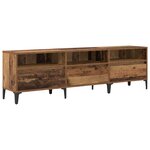 vidaXL Meuble TV Bois Ancien 150 x 30 x 45 cm Bois d'ingénierie et fer