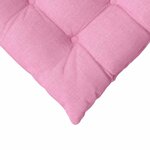 vidaXL Coussins de siège 2 Pièces Rose 40 x 40 x 6 cm tissu