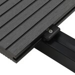 vidaXL Panneaux de terrasse WPC solides et accessoires 10 m² 4 m Gris