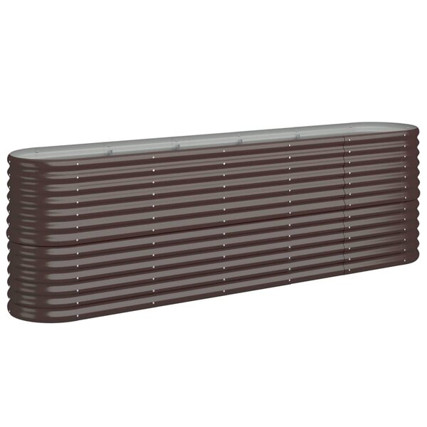 vidaXL Lit surélevé de jardin Acier enduit de poudre marron