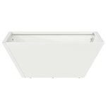 vidaXL Pot de jardin en forme de bol 5 Pièces Blanc 40 x 40 x 15 cm Acier