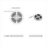 vidaXL Bande LED 2 Pièces Noir et Transparent 2500 mm Cuivre et plastique