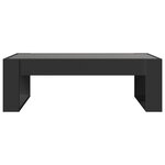 vidaXL Table basse avec LED infini noir 90x53x30 cm