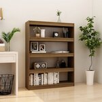 vidaXL Bibliothèque/Séparateur de pièce Marron miel 100x30x135 5cm Pin