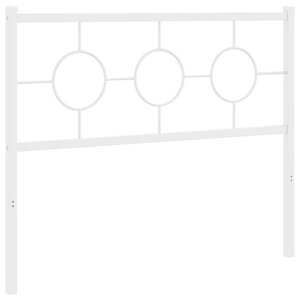 vidaXL Tête de lit de remplacement métal blanc 100 cm