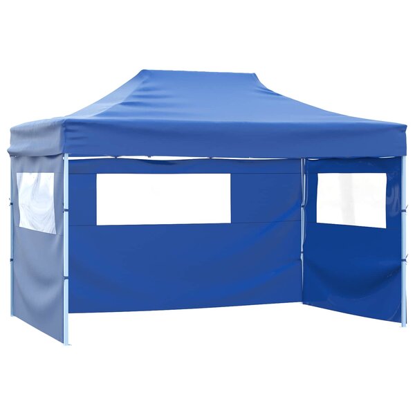 vidaXL Tente de fête 291 x 431 x 315 cm Bleu Tissu Oxford