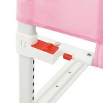 vidaXL Barrière de sécurité de lit d'enfant Rose 200x25 cm Tissu