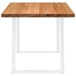 vidaXL Table à manger marron clair bois de chêne massif rectangulaire