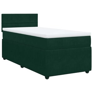 vidaXL Sommier à lattes de lit avec matelas Vert foncé 90x200 cm