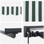vidaXL Cadre d'auvent Vert et blanc 300 x 250 cm