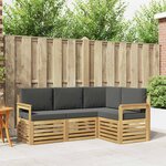vidaXL Ensemble de canapés d'extérieur 4 Pièces Blanc et anthracite