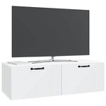 vidaXL Meuble TV mural Blanc 98 x 41 x 30 cm Bois d'ingénierie