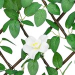 vidaXL Treillis de lierre artificiel extensible vert 5 Pièces 186x30 cm